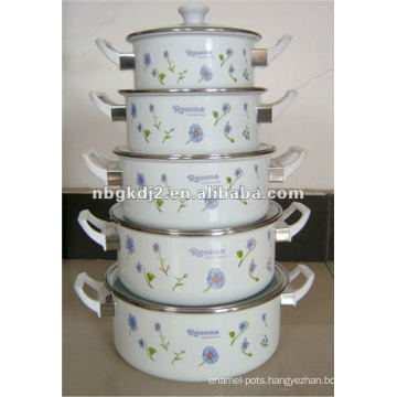 5pcs enamel casserole